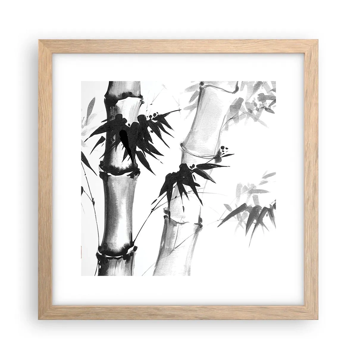 Póster en marco roble claro - Primer plano de Oriente - 30x30 cm