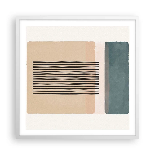 Póster en marco blanco - Todo en orden - 60x60 cm