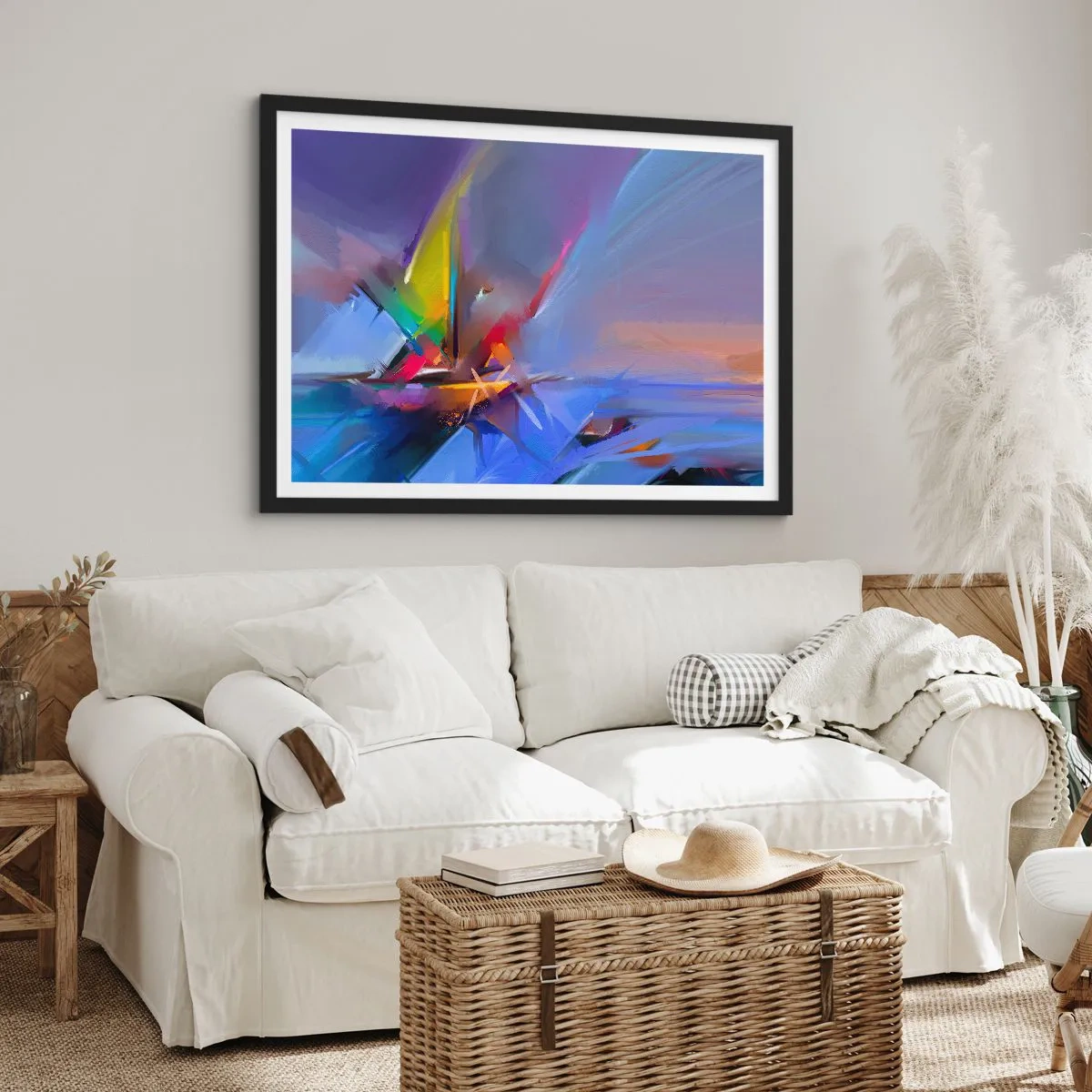 Póster en marco negro - Como un pájaro - 50x40 cm