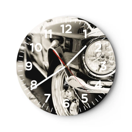 Reloj de pared - Reloj de vidrio - Brillo perdurable - 30x30 cm