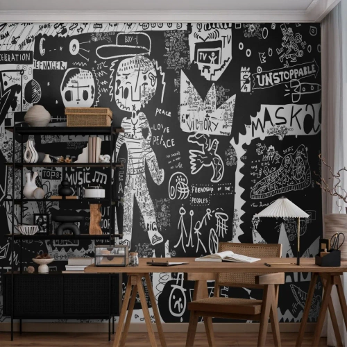 Fotomural Premium Sand - La juventud espiritual de la ley y la alegría - Pintada, Pedazo, Patrón moderno - 200x140 cm