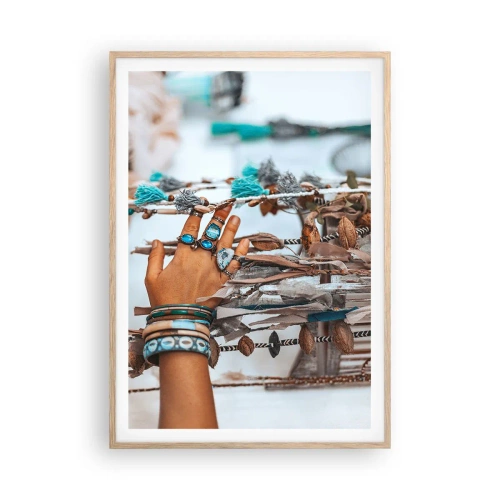 Póster en marco roble claro - Tesoros locales - 70x100 cm