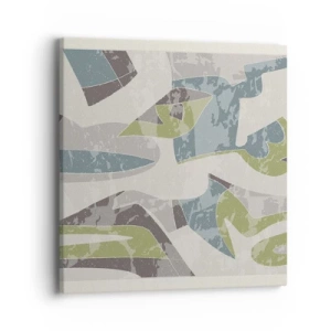 Cuadro sobre lienzo - Impresión de Imagen - Composición tras vidriera - 40x40 cm