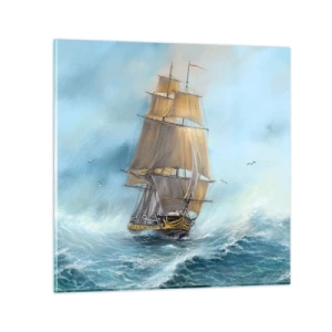 Cuadro sobre vidrio - Impresiones sobre Vidrio - Surcando las olas - 30x30 cm