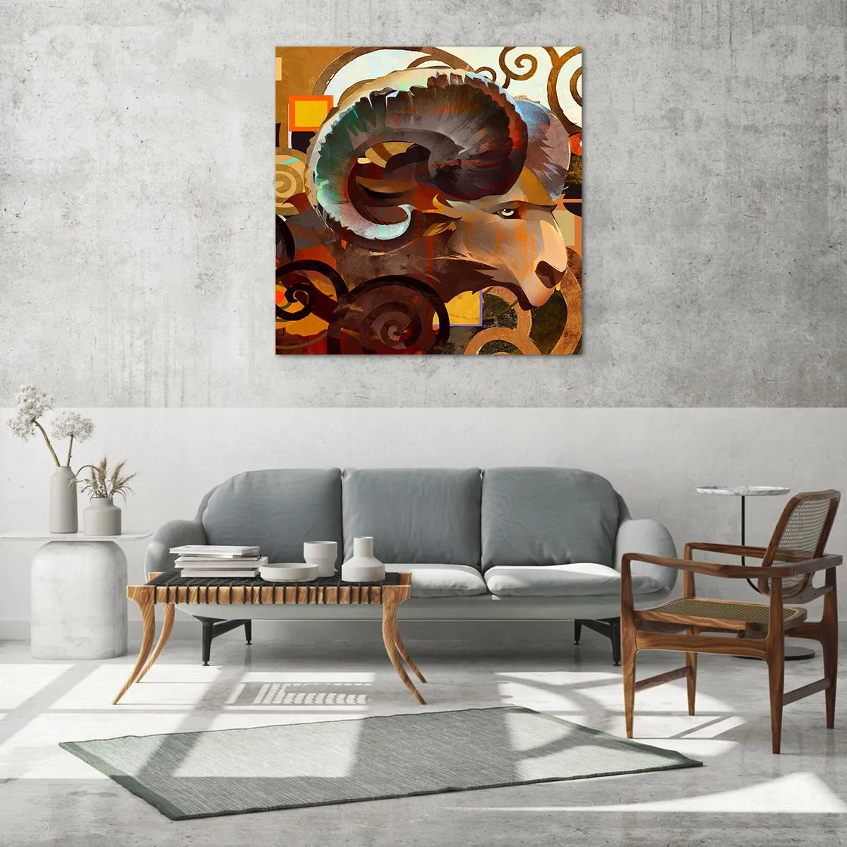 Cuadro sobre vidrio - Impresiones sobre Vidrio - Magia - religiones - rituales - 70x70 cm