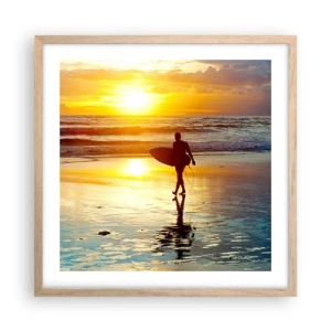 Póster en marco roble claro - El regreso del guerrero - 50x50 cm