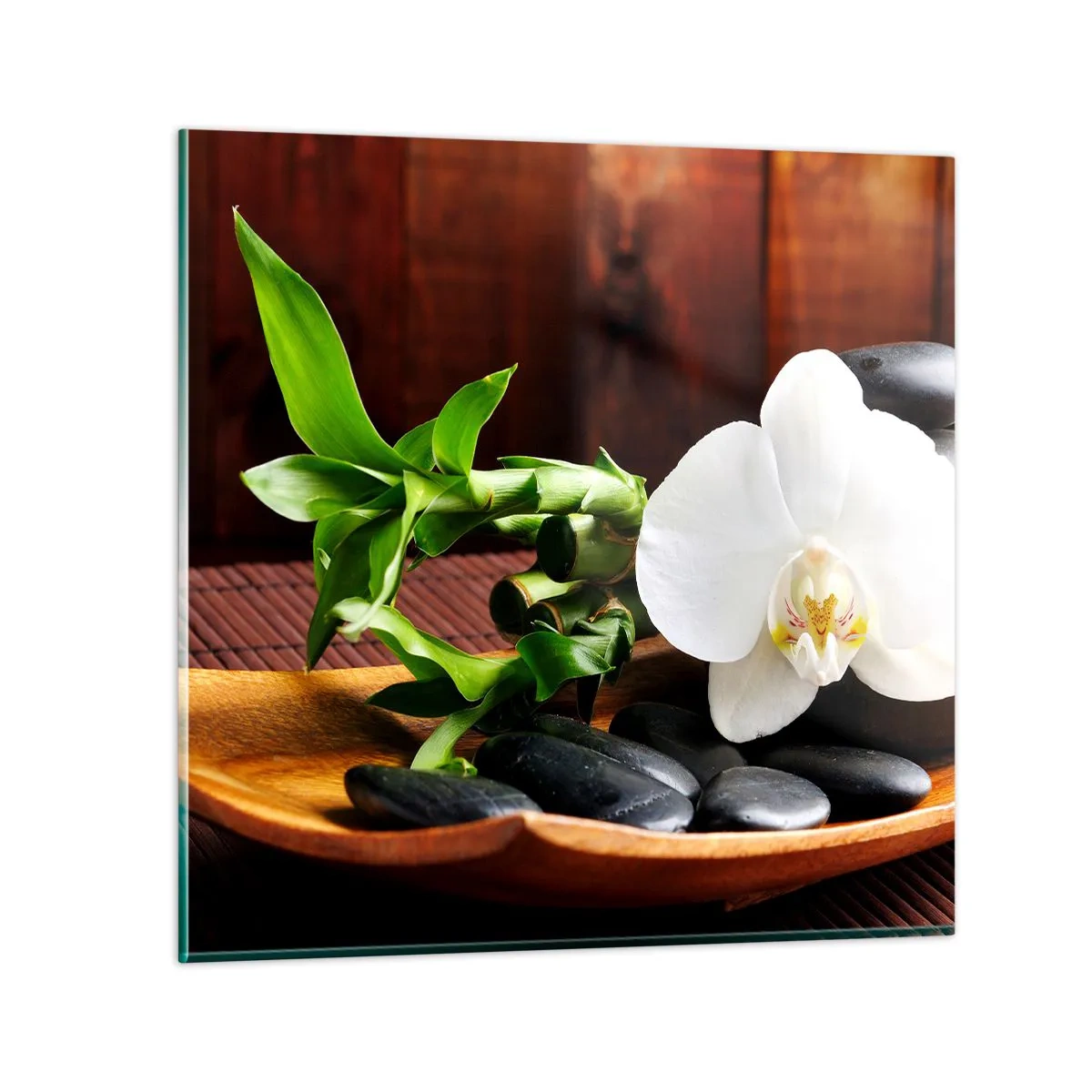 Cuadro sobre vidrio - Impresiones sobre Vidrio - Ríndete al tacto de la naturaleza - 60x60 cm