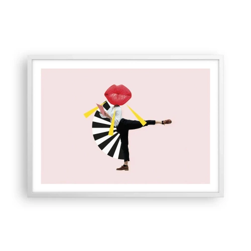 Póster en marco blanco - Arte pop surrealista - 70x50 cm