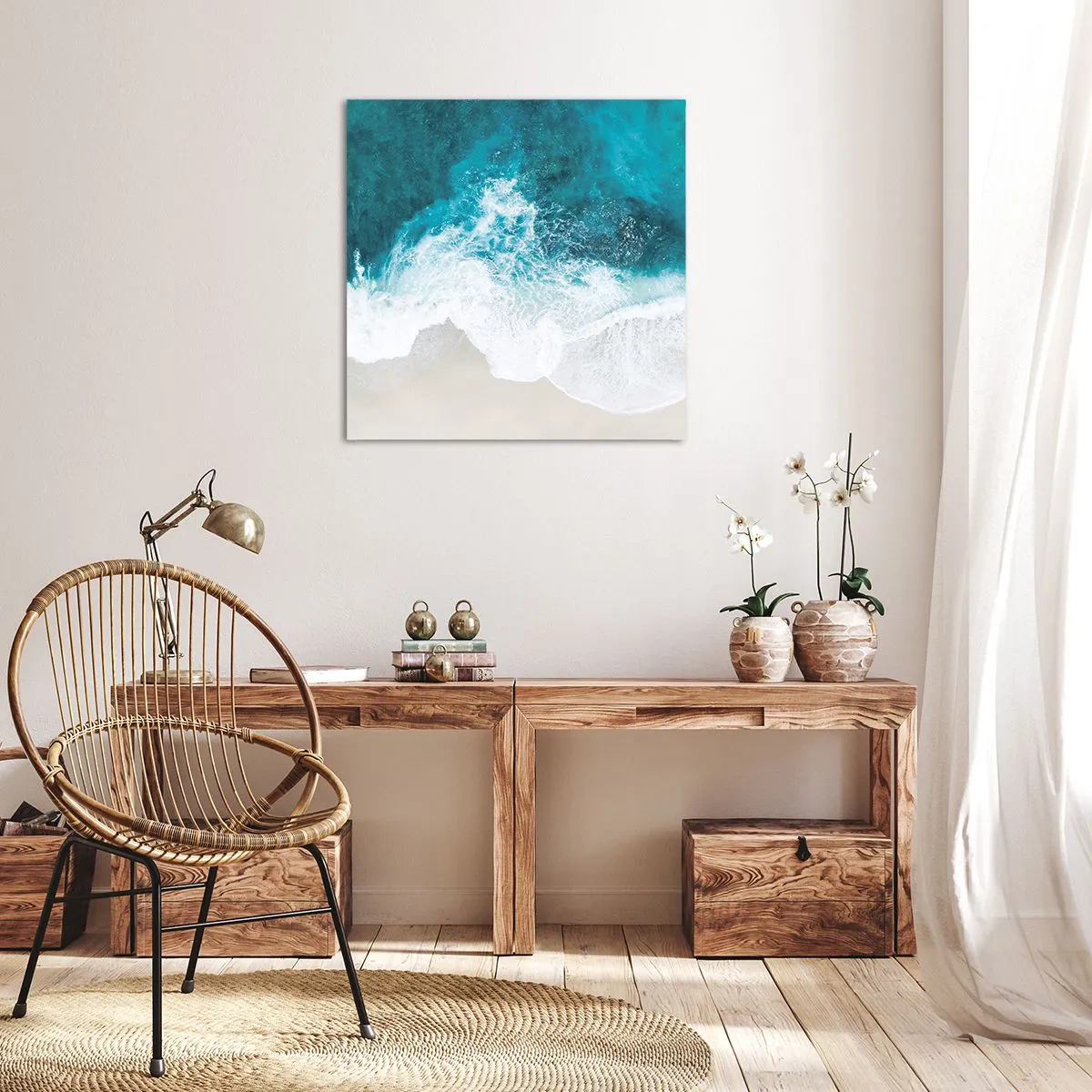 Cuadro sobre lienzo - Impresión de Imagen - Una caricia natural - 60x60 cm