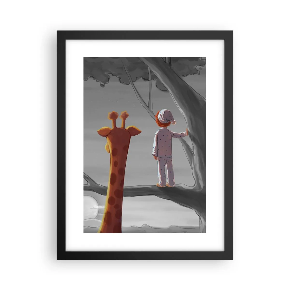 Póster en marco negro - ¿Está sucediendo de verdad? - 30x40 cm