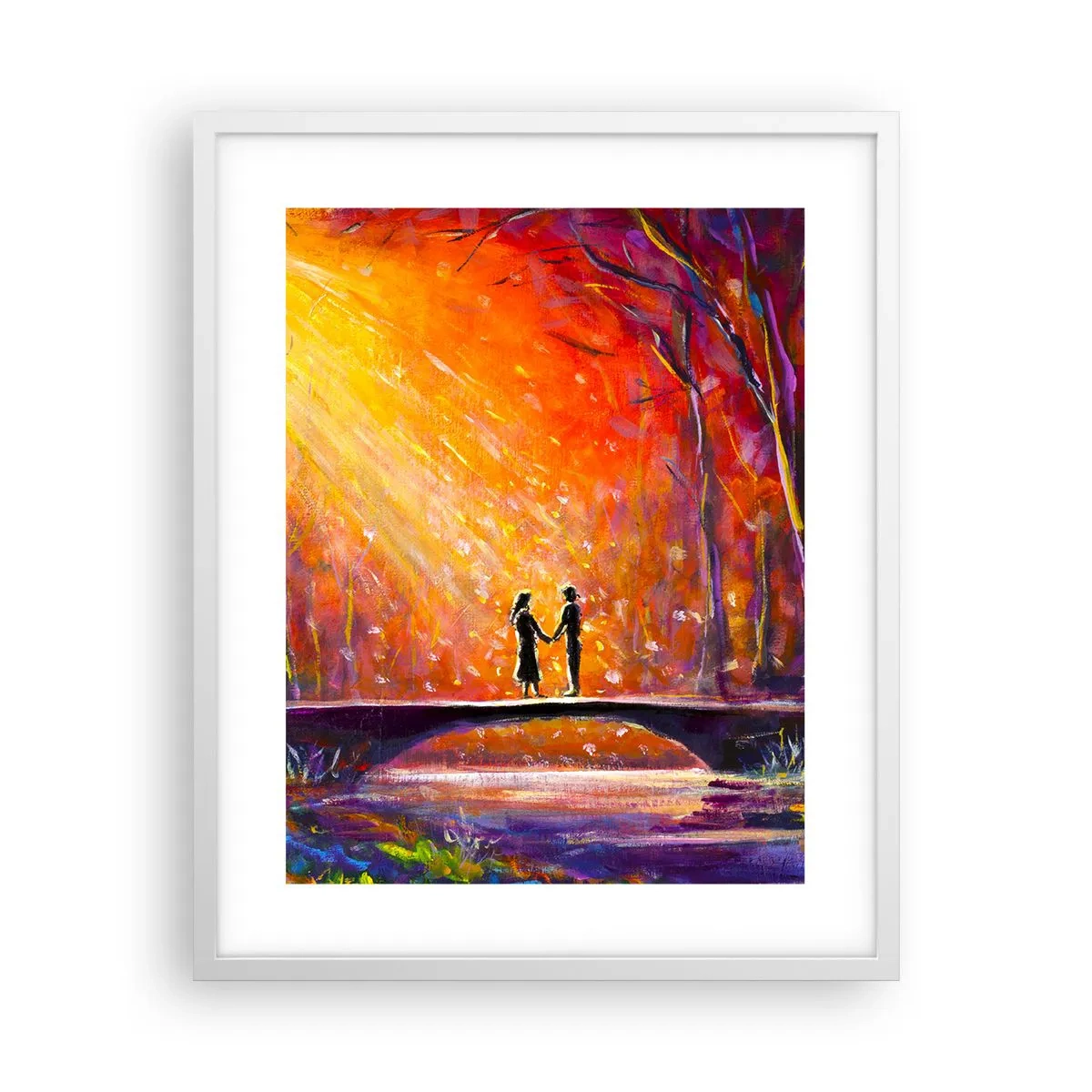 Póster en marco blanco - El cielo también los ama - 40x50 cm