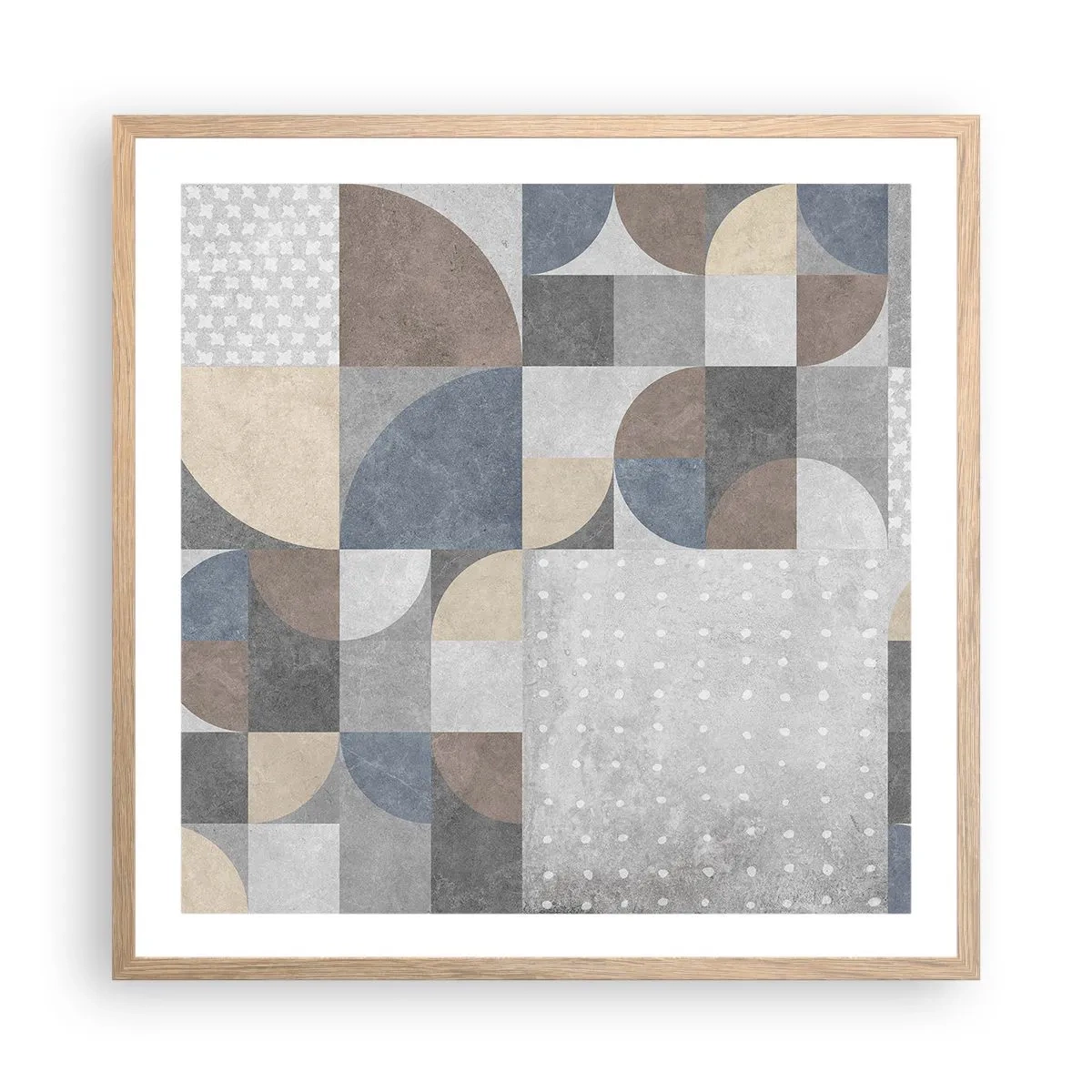 Póster en marco roble claro - Fantasía cerámica - 60x60 cm