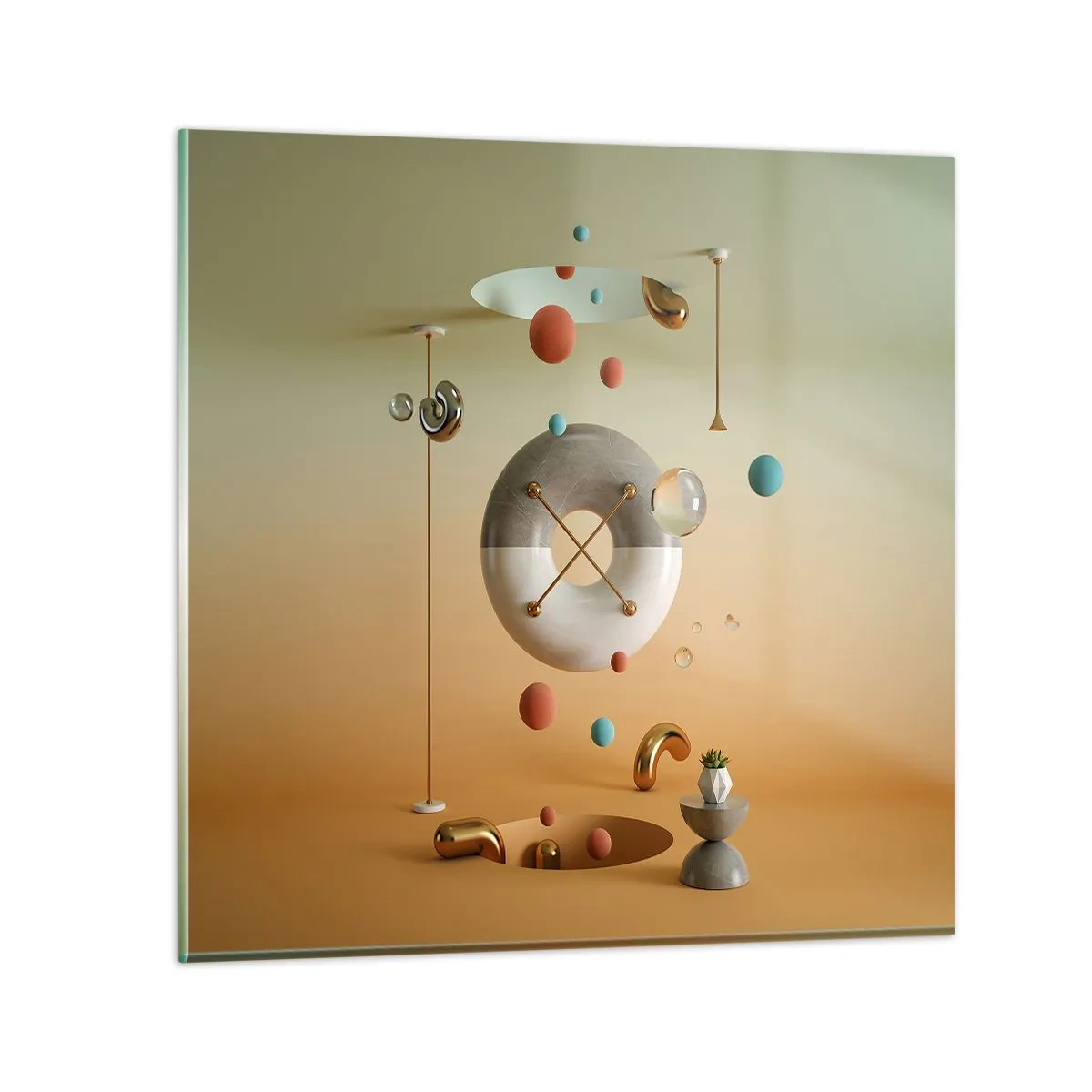 Cuadro sobre vidrio - Impresiones sobre Vidrio - Todo puede suceder - 40x40 cm