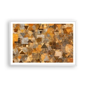 Póster en marco blanco - El mundo en formas - 91x61 cm