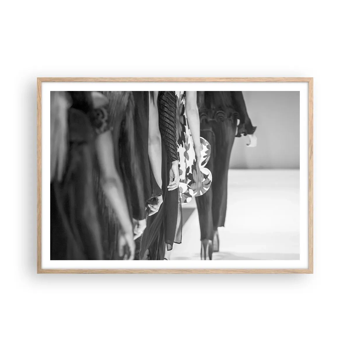 Póster en marco roble claro - Un desfile con estilo - 100x70 cm