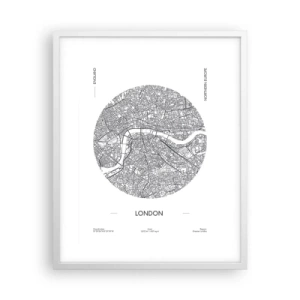 Póster en marco blanco - Anatomía de Londres - 40x50 cm
