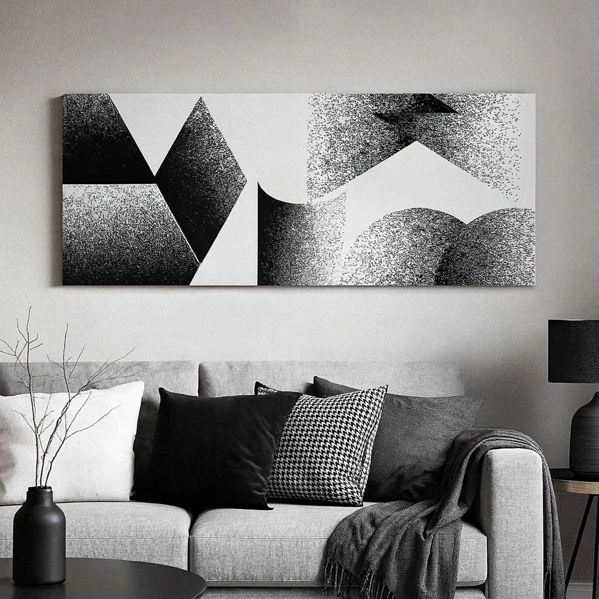 Cuadro sobre lienzo - Impresión de Imagen - Ángulos y óvalos - 30x30 cm