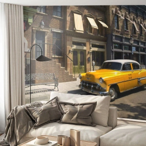 Fotomural Standard Eco - Érase una vez en América - Ciudad, Taxi, Nueva York - 250x175 cm