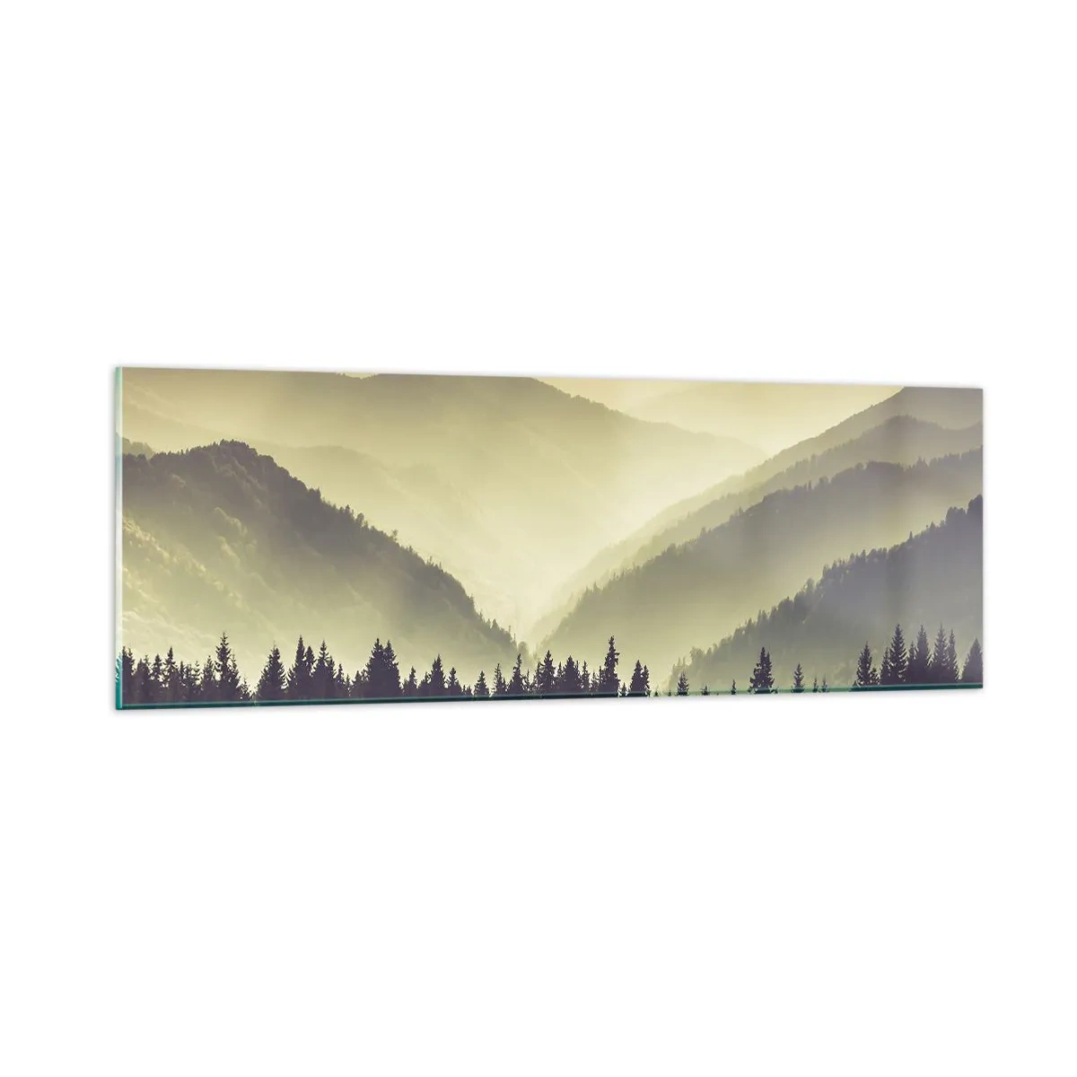 Cuadro sobre vidrio - Impresiones sobre Vidrio - Más allá de las siete montañas... - 90x30 cm