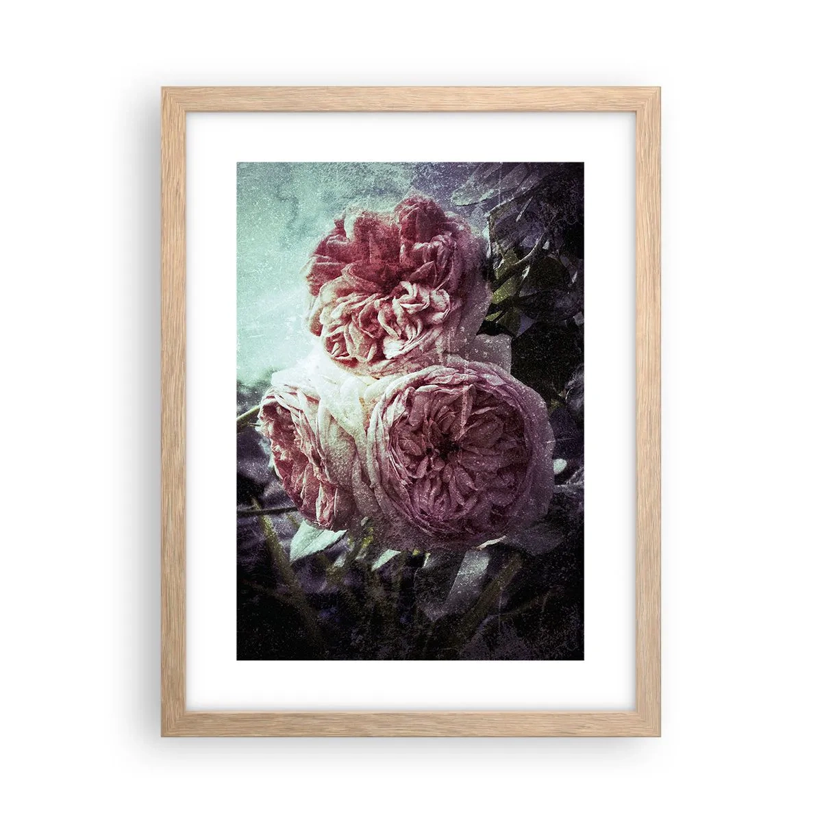 Póster en marco roble claro - En un ambiente romántico - 30x40 cm