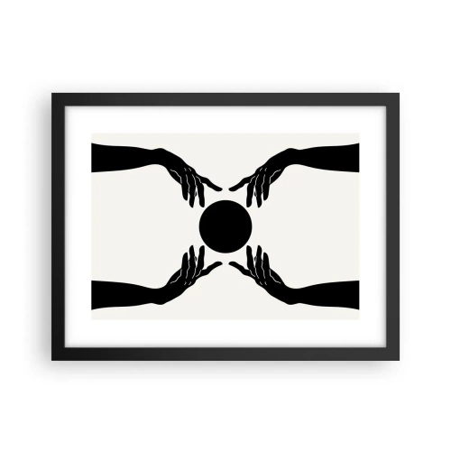 Póster en marco negro - Una señal secreta - 40x30 cm