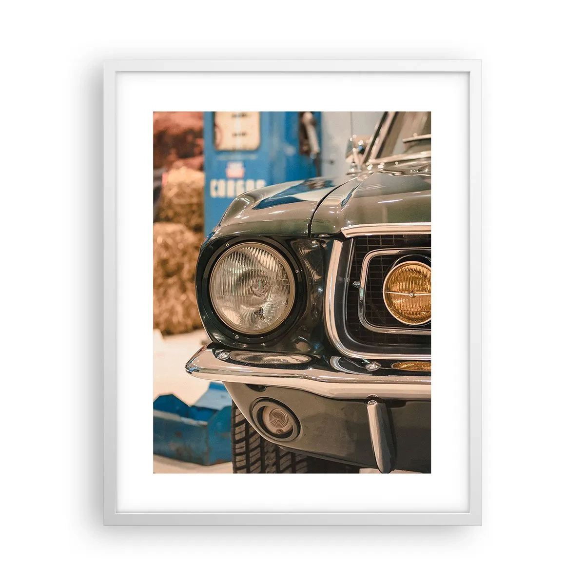 Póster en marco blanco - Encuentro con una leyenda - 40x50 cm