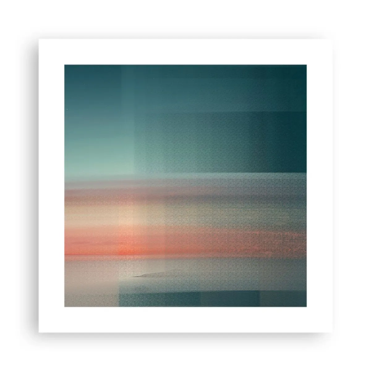 Póster - Abstracción: ondas de luz - 40x40 cm