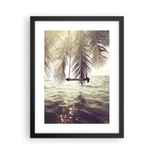 Póster en marco negro - Columpiar la imaginación - 30x40 cm