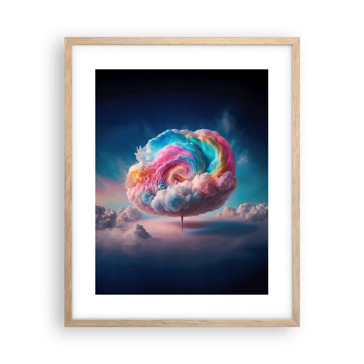 Póster en marco roble claro - El sueño de un parque de atracciones - 40x50 cm