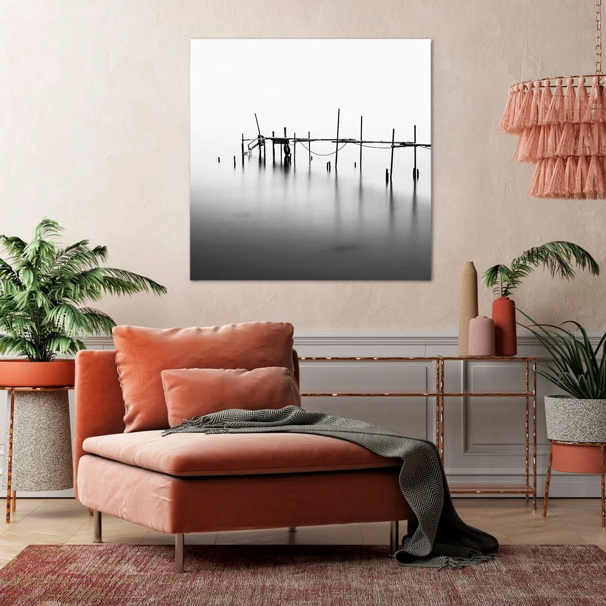 Cuadro sobre lienzo - Impresión de Imagen - ¿Y si no hay mundo? - 70x70 cm