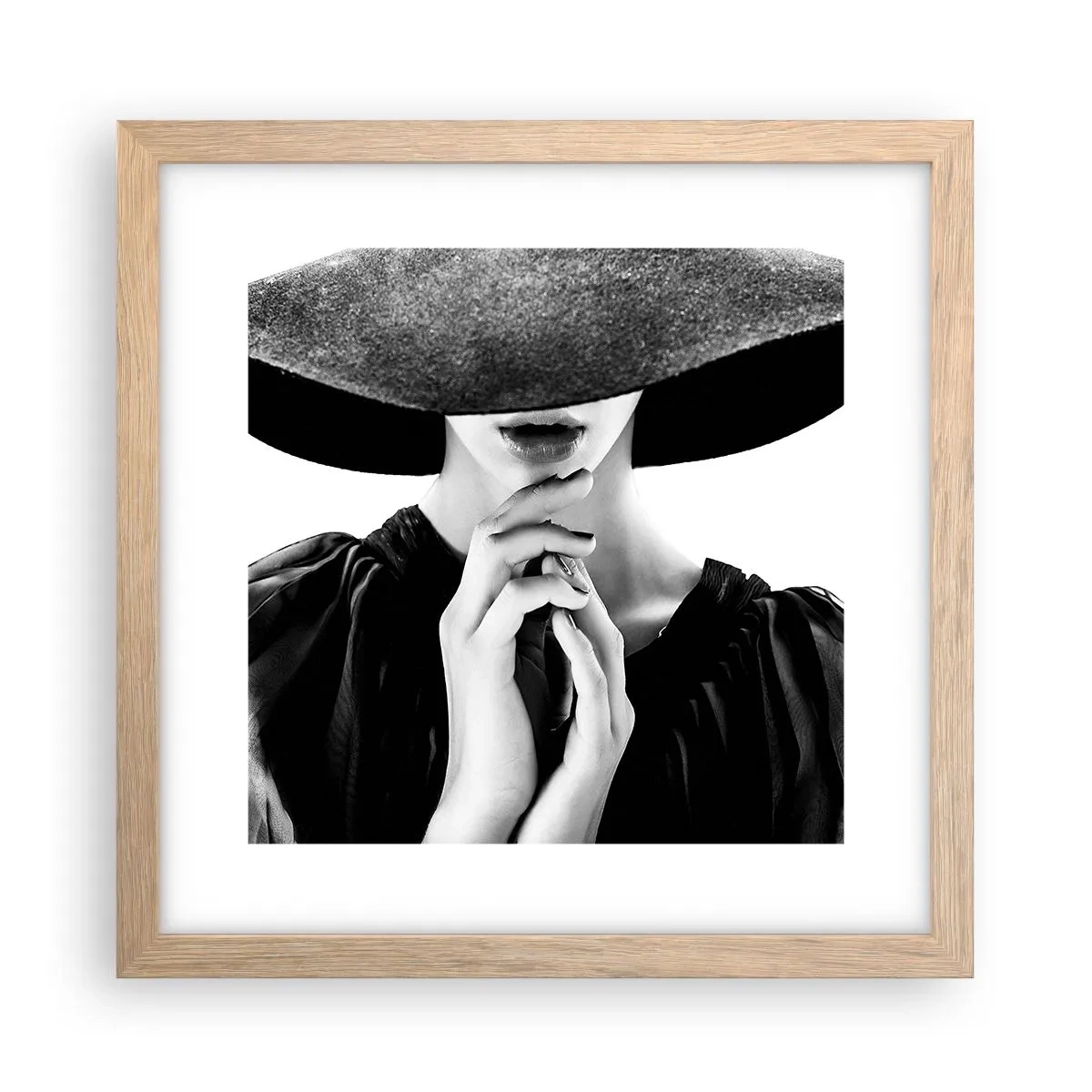 Póster en marco roble claro - Belleza oculta - 30x30 cm