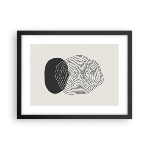 Póster en marco negro - Persistencia y vibración - 40x30 cm