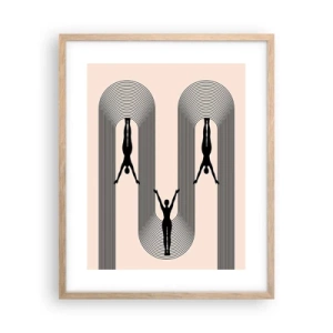 Póster en marco roble claro - Al revés, o no - 40x50 cm