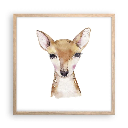 Póster en marco roble claro - La naturaleza de la inocencia - 50x50 cm