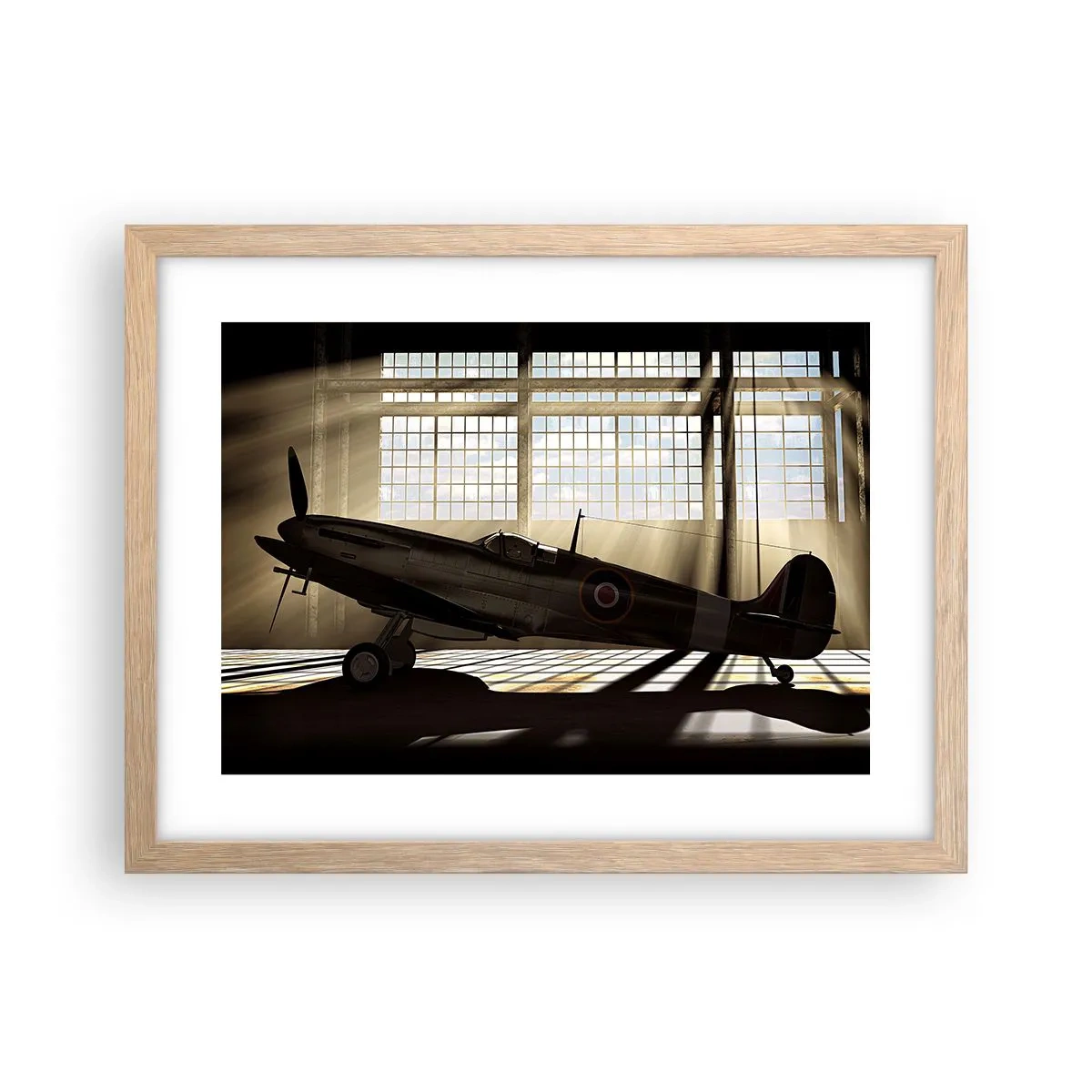 Póster en marco roble claro - El descanso del guerrero - 40x30 cm