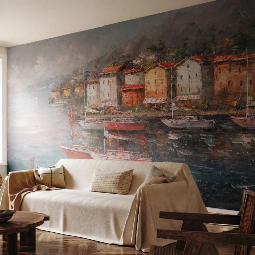 Fotomural personalizado Premium Sand - Un refugio romántico - Arquitectura, Ciudad portuaria, Velero