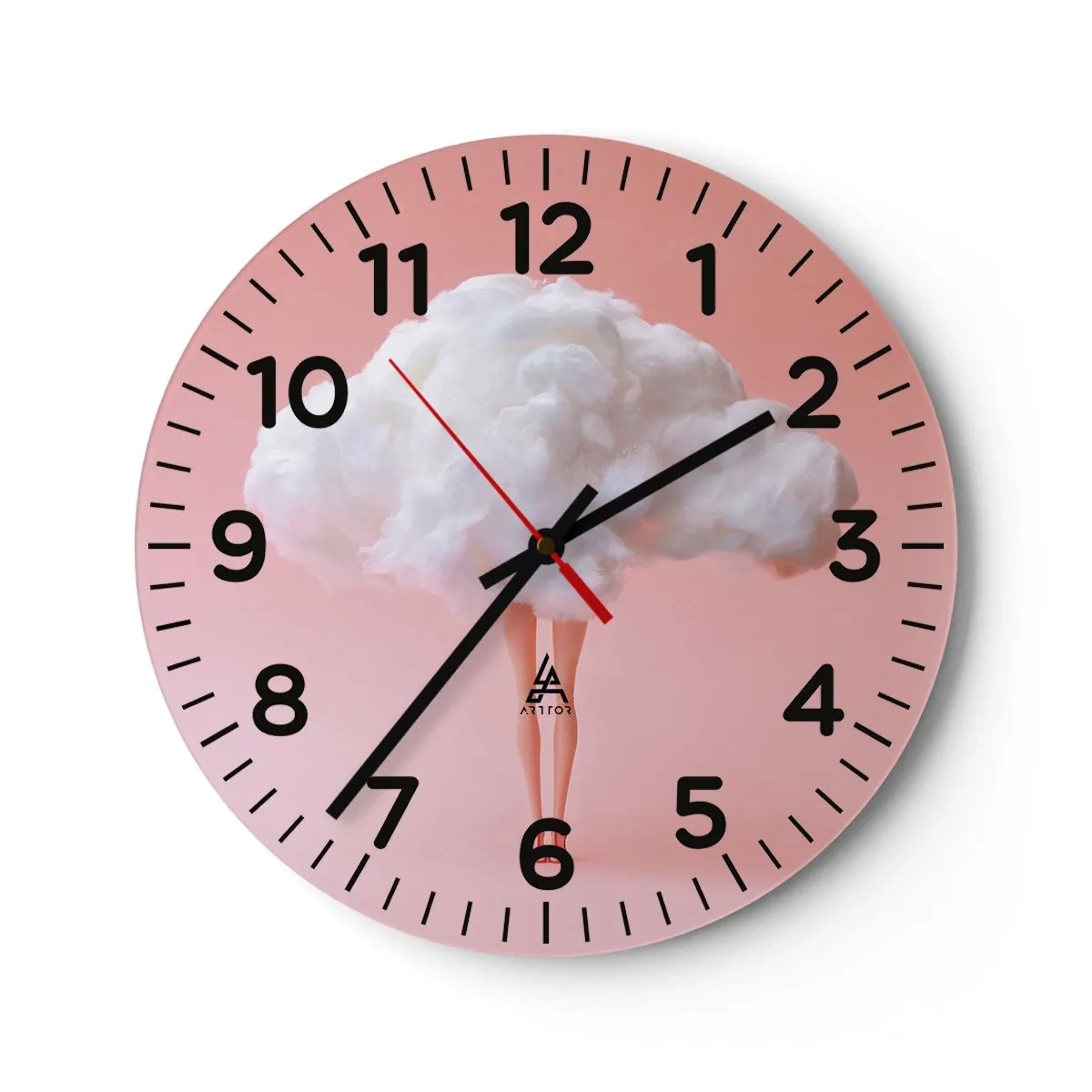 Reloj de pared - Reloj de vidrio - Dulce promesa - 40x40 cm