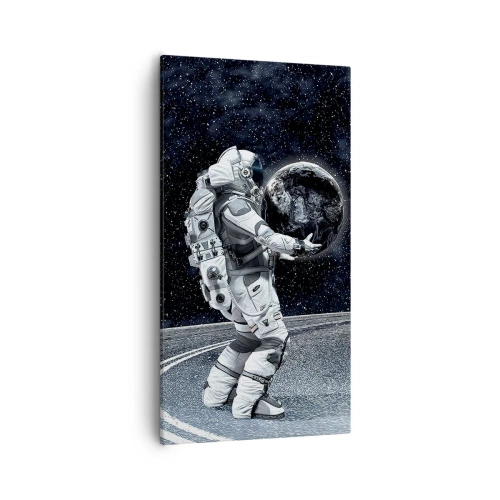 Cuadro sobre lienzo - Impresión de Imagen - En la Vía Láctea - 55x100 cm