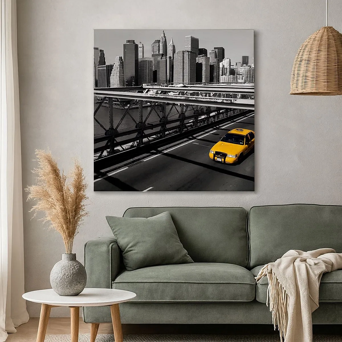 Cuadro sobre lienzo - Impresión de Imagen - El color de la gran ciudad - 30x30 cm