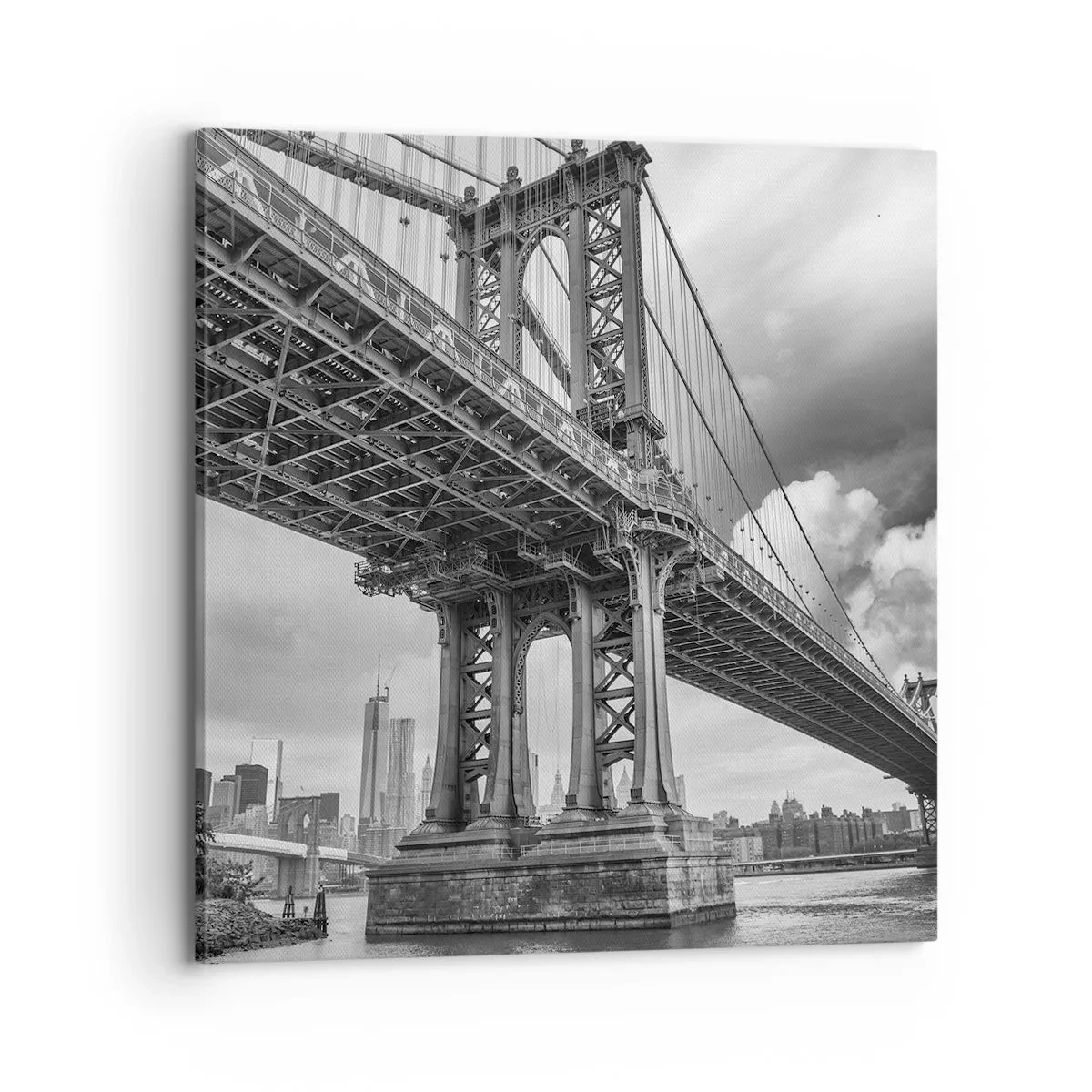 Cuadro sobre lienzo - Impresión de Imagen - Al corazón de la ciudad - 70x70 cm