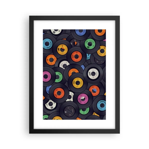 Póster en marco negro - Colores de los clásicos - 30x40 cm