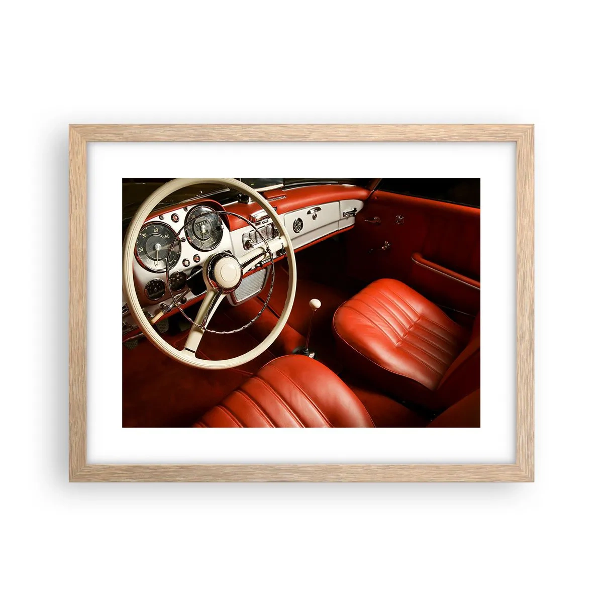 Póster en marco roble claro - Lujo vintage - 40x30 cm