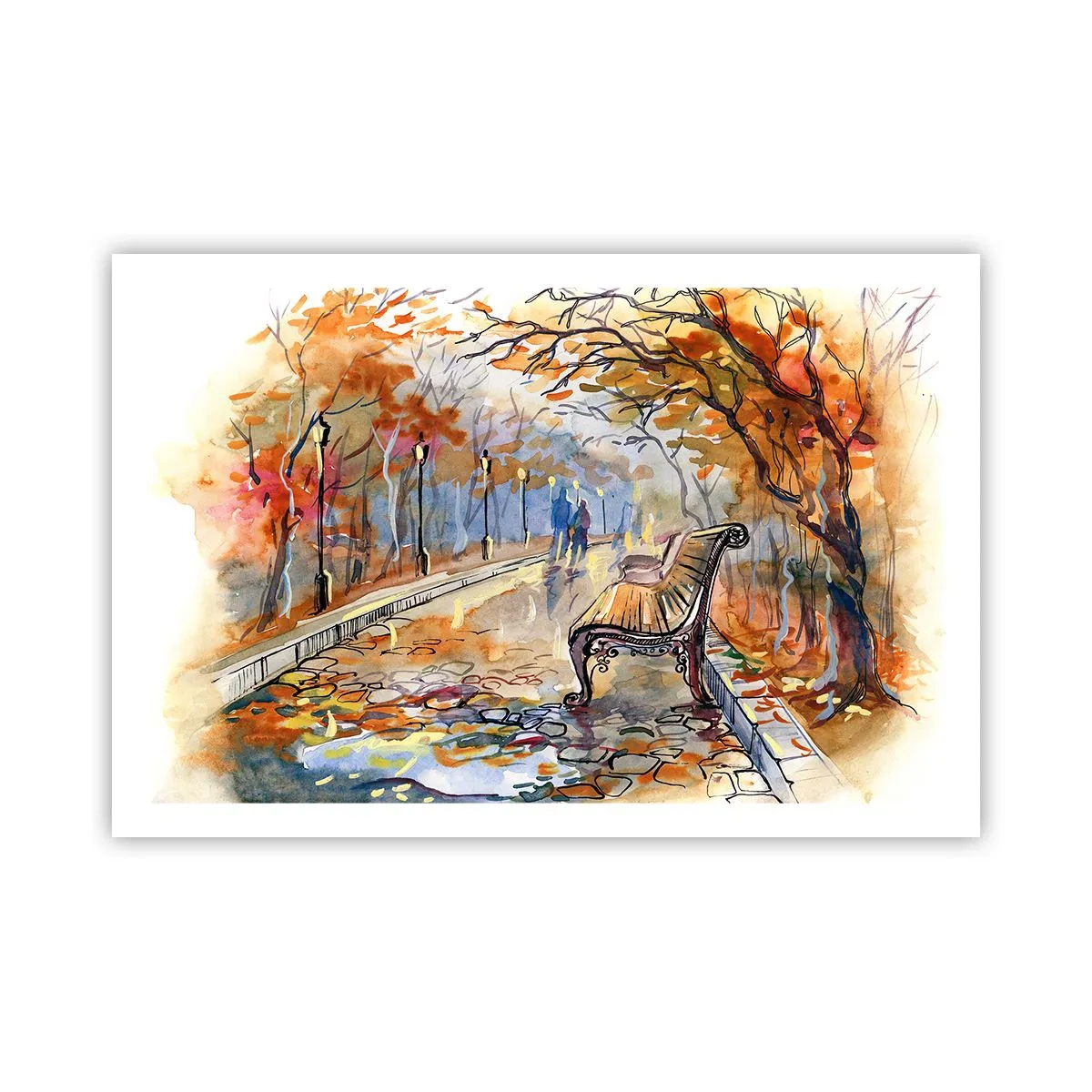 Póster - Caminemos juntos hacia el otoño - 91x61 cm