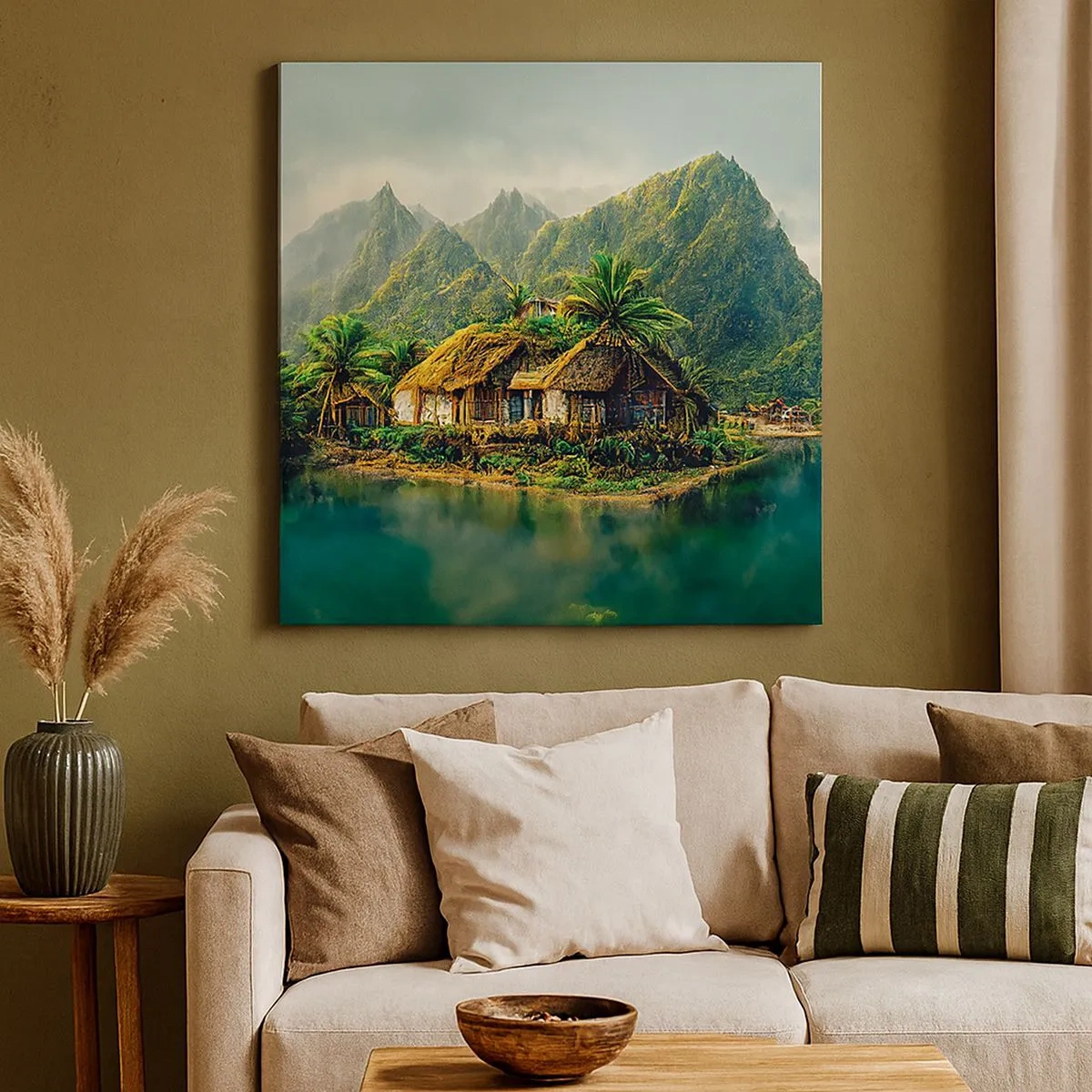 Cuadro sobre lienzo - Impresión de Imagen - Paraíso tropical - 30x30 cm