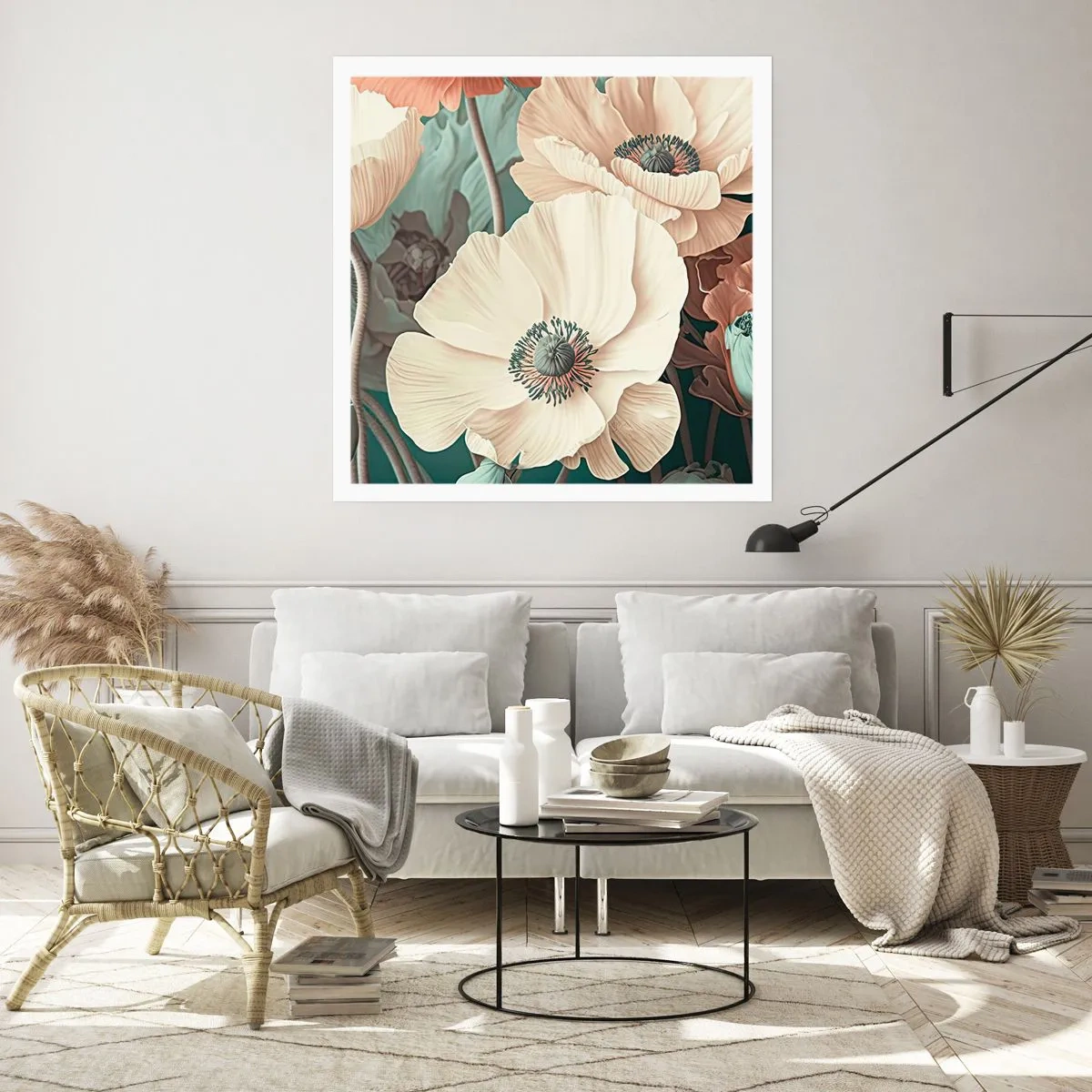 Póster - Susurro de amapolas - 40x40 cm