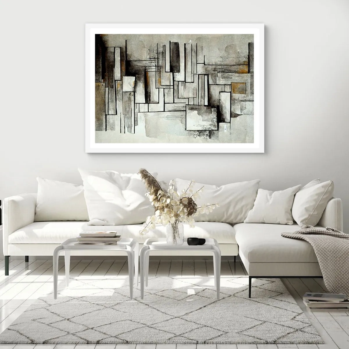 Póster en marco blanco - El poder de la sencillez - 70x50 cm