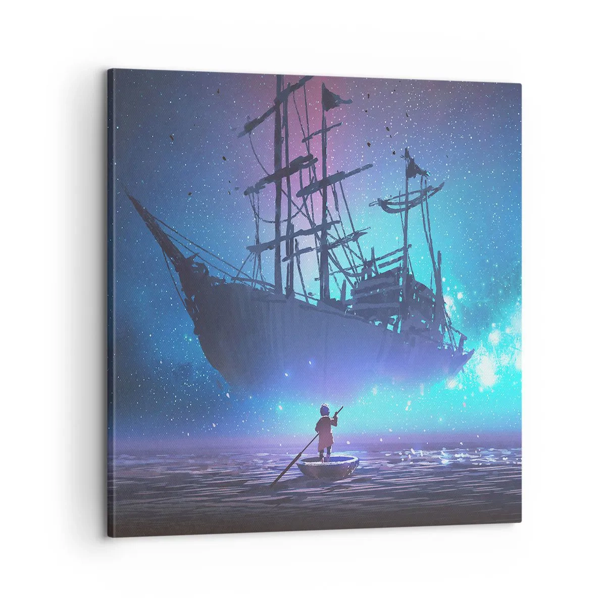 Cuadro sobre lienzo - Impresión de Imagen - El encuentro con el mito del mar - 60x60 cm