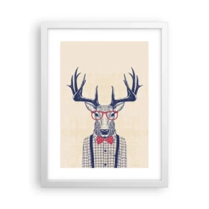 Póster en marco blanco - Una extravagancia lúdica - 30x40 cm