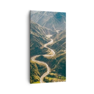 Cuadro sobre lienzo - Impresión de Imagen - Directamente desde el corazón de las montañas - 55x100 cm