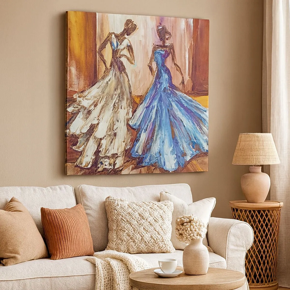 Cuadro sobre lienzo - Impresión de Imagen - Un elegante dúo - 30x30 cm